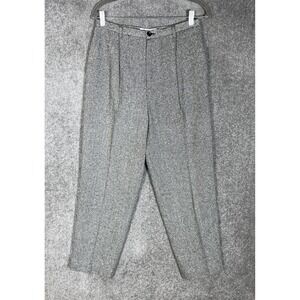Pursuits Ltd Tweed Pleated Dress Pants Womens Size 12 Wool Blend Lined Pockets